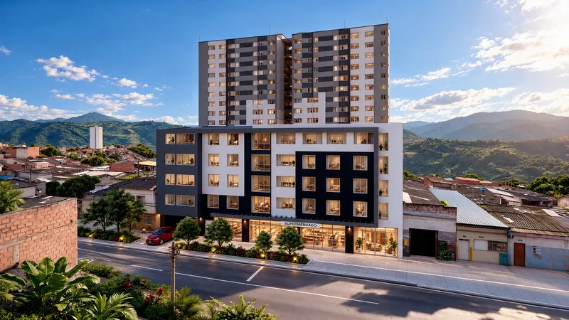 Vista frontal del edificio